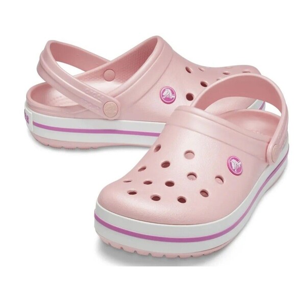 Crocs Crocband Clog Pearl Pink Wild Orchid Men’s Size 10 Women’s Size 12 NEW - Picture 6 of 8